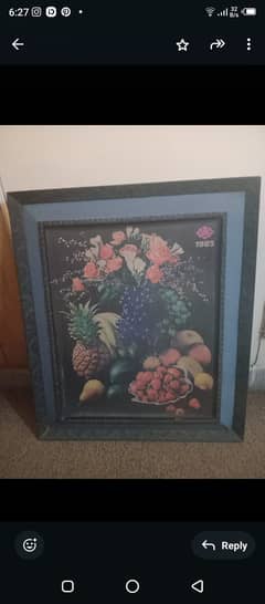 1983 Antique Fruit Wall Art frame