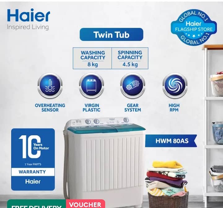 Haier twin tub-08 kg 1