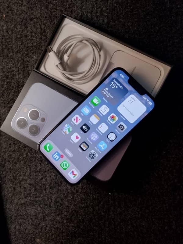 iPhone 13 pro 128gb PTA Approved with original cable and box 1