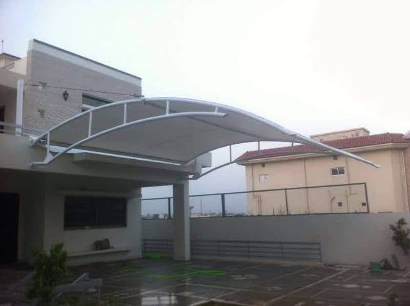 New car parking shade in Pakistan | Tensile canopy shed | Upvc shed 2