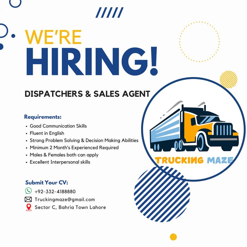 Dispatchers & Sales Agents 0