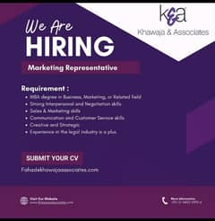 Marketing Representative Required