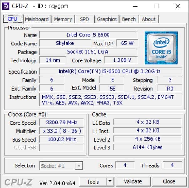 i5 6500 + 8Gb ram+ motherboard 1