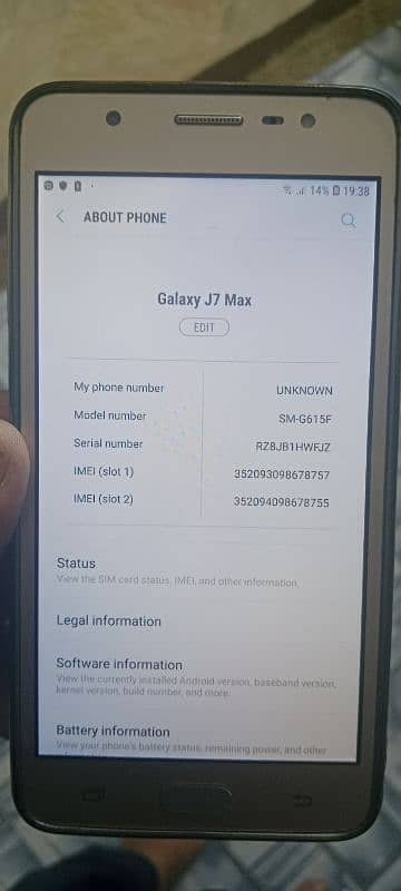 SAMSUNG j7 max 0