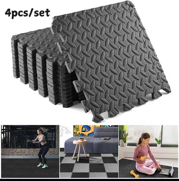 Gym Flooring Exercise Mats Non Slipy Non Toxic Material Equipment. 3