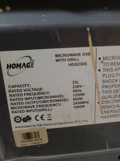 homage microwave oven