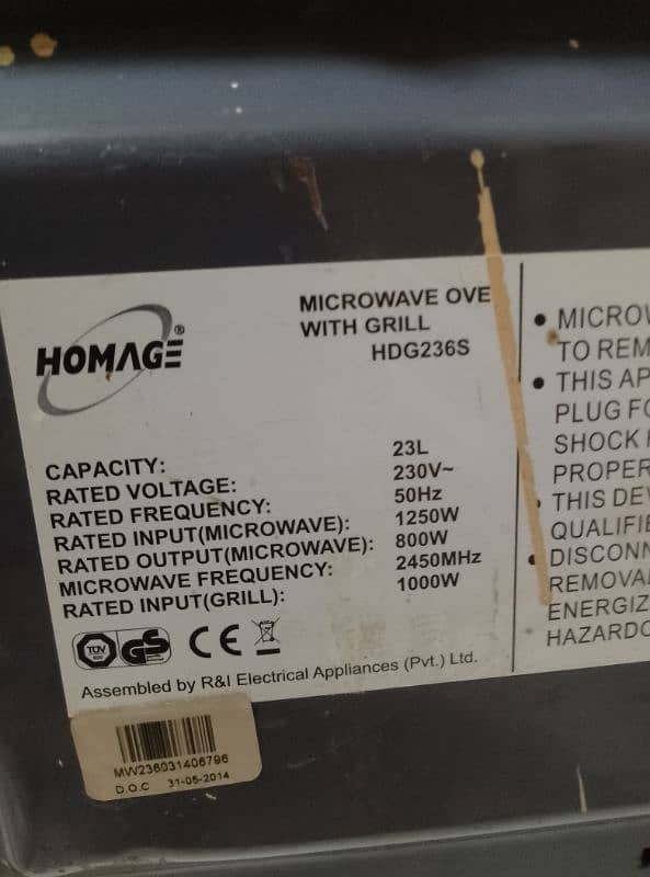 homage microwave oven 0