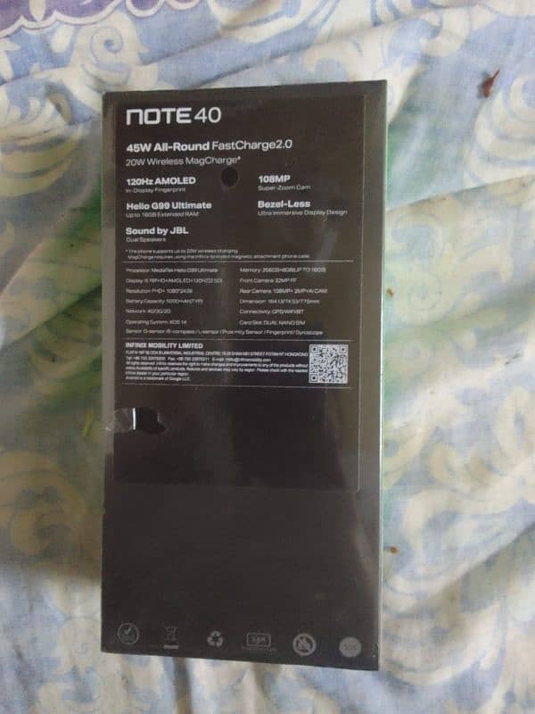 note 40 10/10 1.5 month used 8/256 black 6