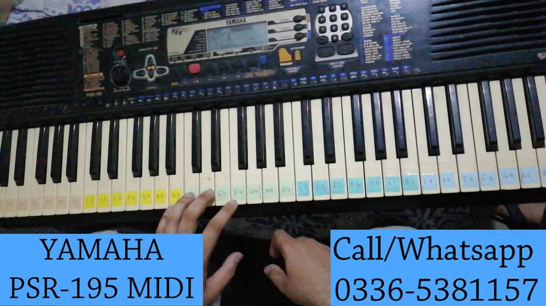 YAMAHA PSR 195 Professional Electric Keyboard Digital 61 Keys MIDI 2