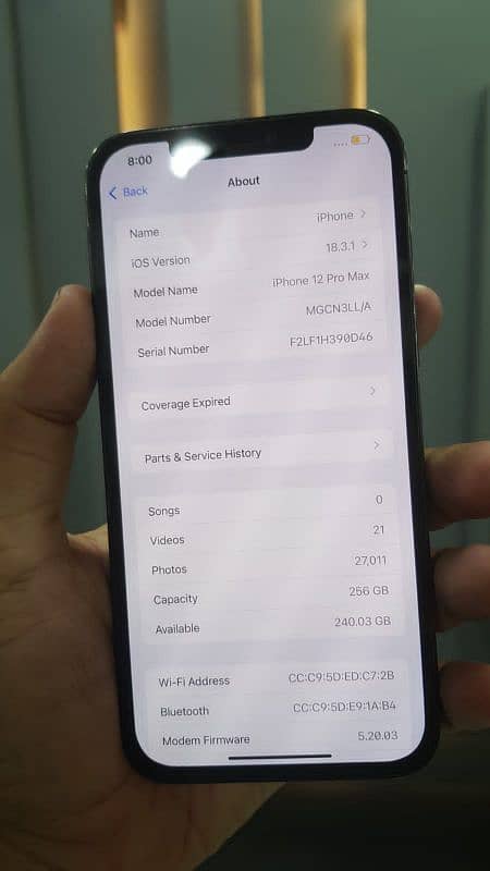 I PHONE 12 PRO MAX GOOD CONDITION 256 Gb 6