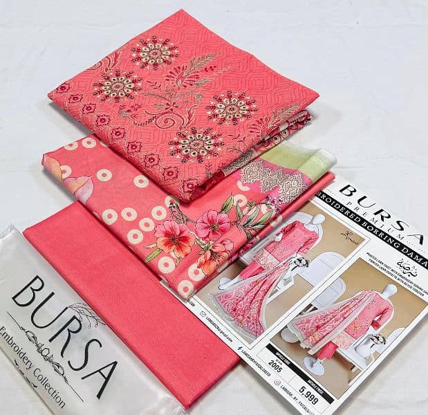 Bursa 3 pc Embroidery Lawn collection 4