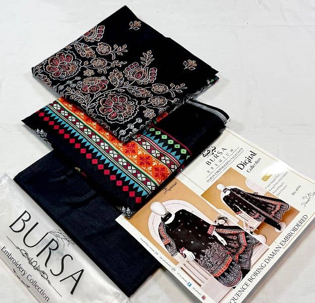 Bursa 3 pc Embroidery Lawn collection 7