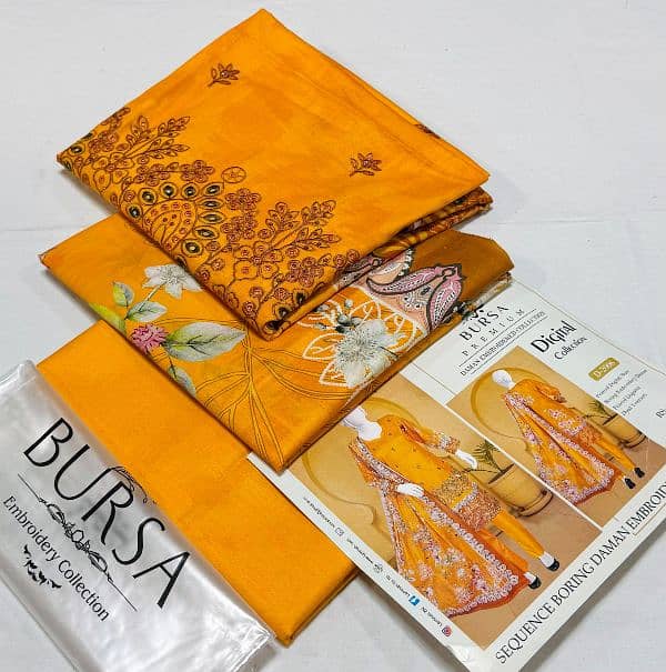 Bursa 3 pc Embroidery Lawn collection 16