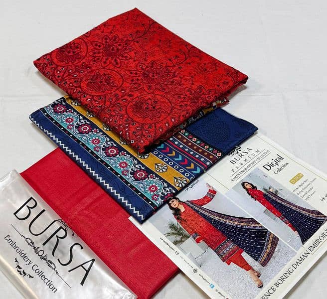 Bursa 3 pc Embroidery Lawn collection 17