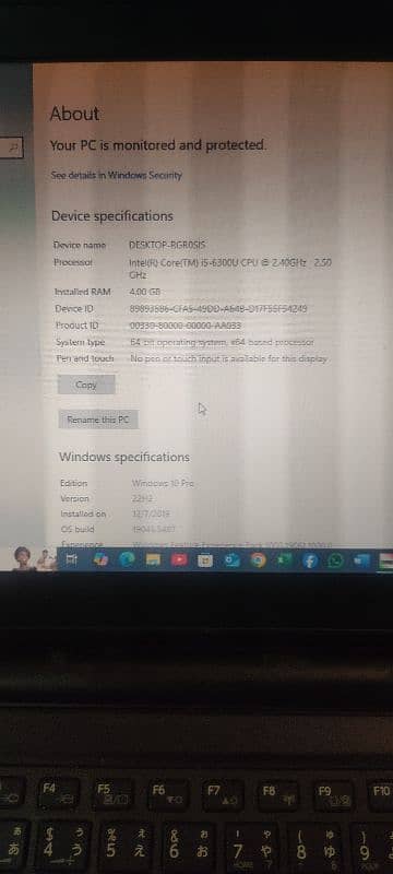 Toshiba Dynabook Core i5 6th generation,4 gb ram,320 hdd,3 hrs battery 8