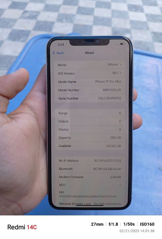 iphone 11pro max  pta approved 8