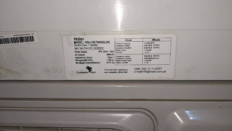 Haier non inverter air-conditioning genuine condition R410 gas 5