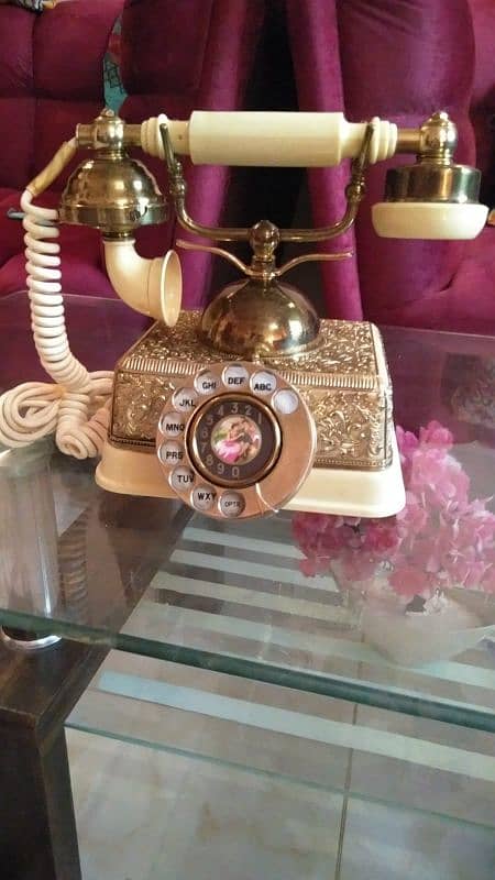 antique brass made telephone 0