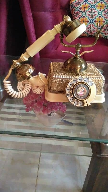 antique brass made telephone 1