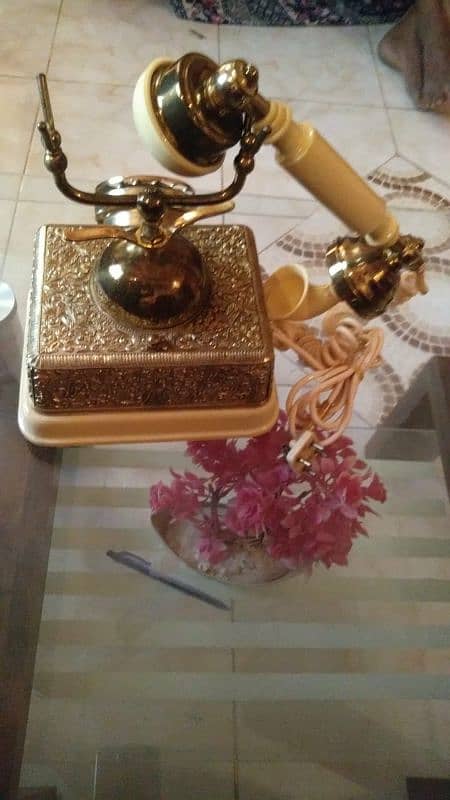 antique brass made telephone 2