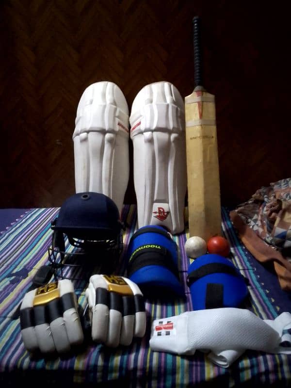 Full HardBall Cricket Kit with Bag + 2 Synthetic Balls 0