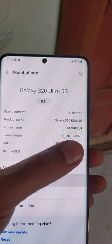 Galaxy S20 ultra 5G 12GB 128GB non PTA esim work 5