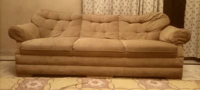 7 Seater Sofa Set With Wooden Glass Table