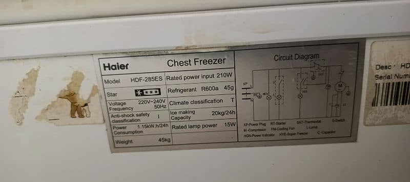 Haier D freezer single door 7