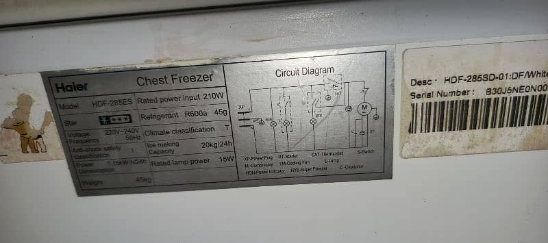 Haier D freezer single door 8