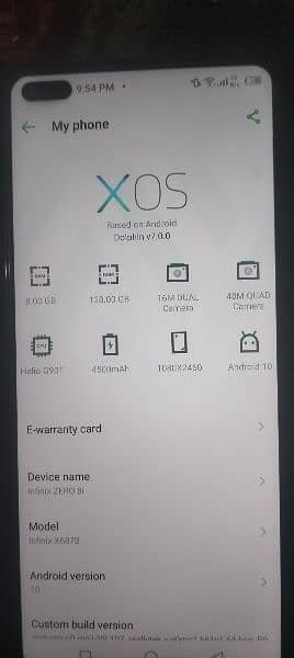 Infinix zero 8i ram rom 8/128 condition 10/10 h 2