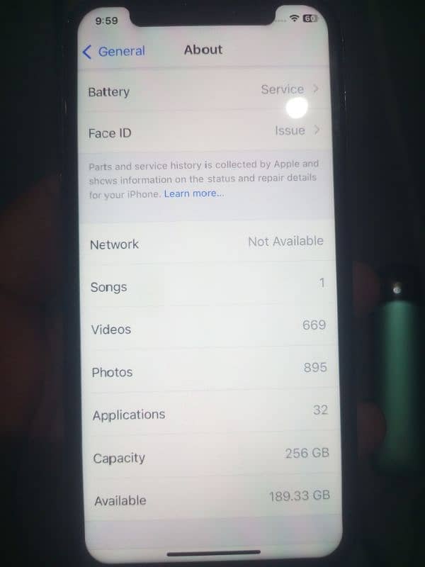 I phone x 256 gb 7