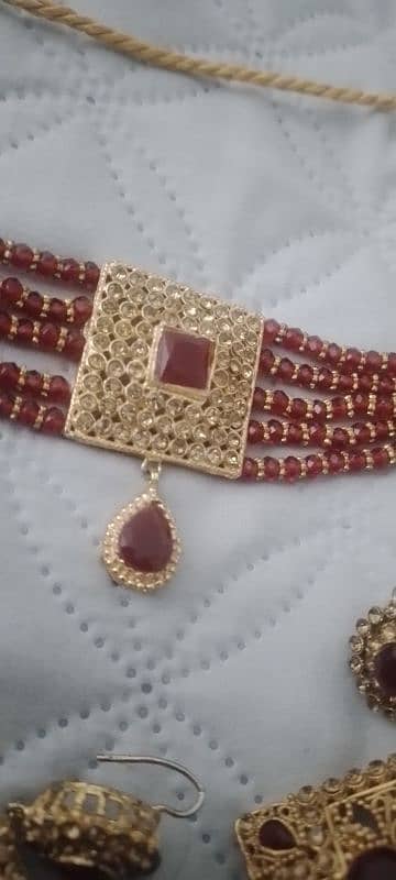 gold plated necklace and jhumky 2