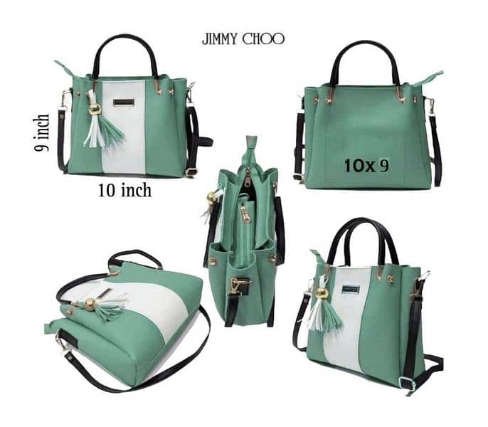 Chic green 5 pc's  women PU leather hand Bag set 1