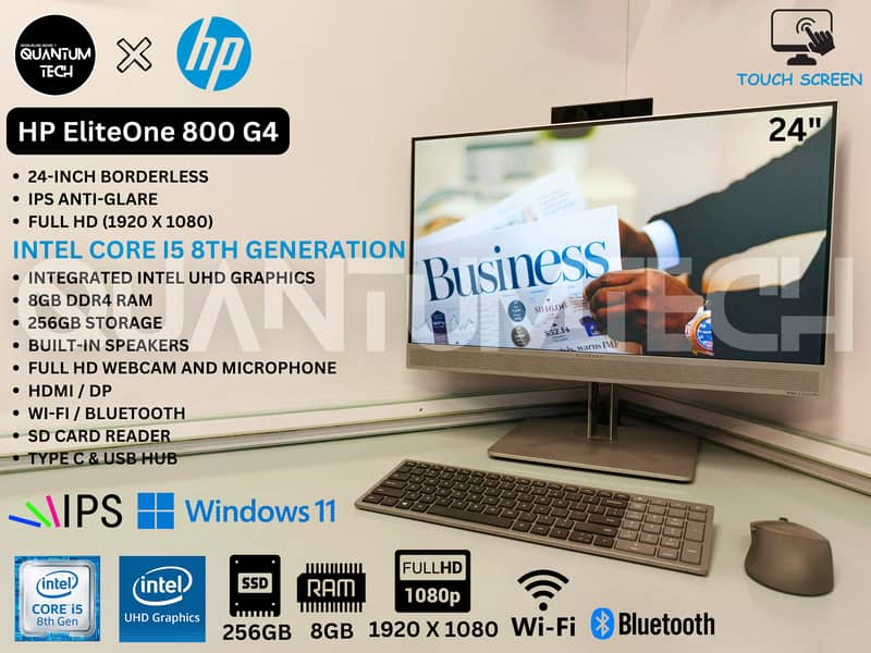 HP ELITEONE 800 G4 24inch Corei5 8th Gen Touch All in One AIO PC 1