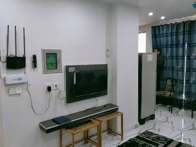 1 BED LIKE A NEW FULL LUXURY IDEAL EXCELLENT FULL FURNISHED FLAT FOR RENT IN BAHRIA TOWN LAHORE 15