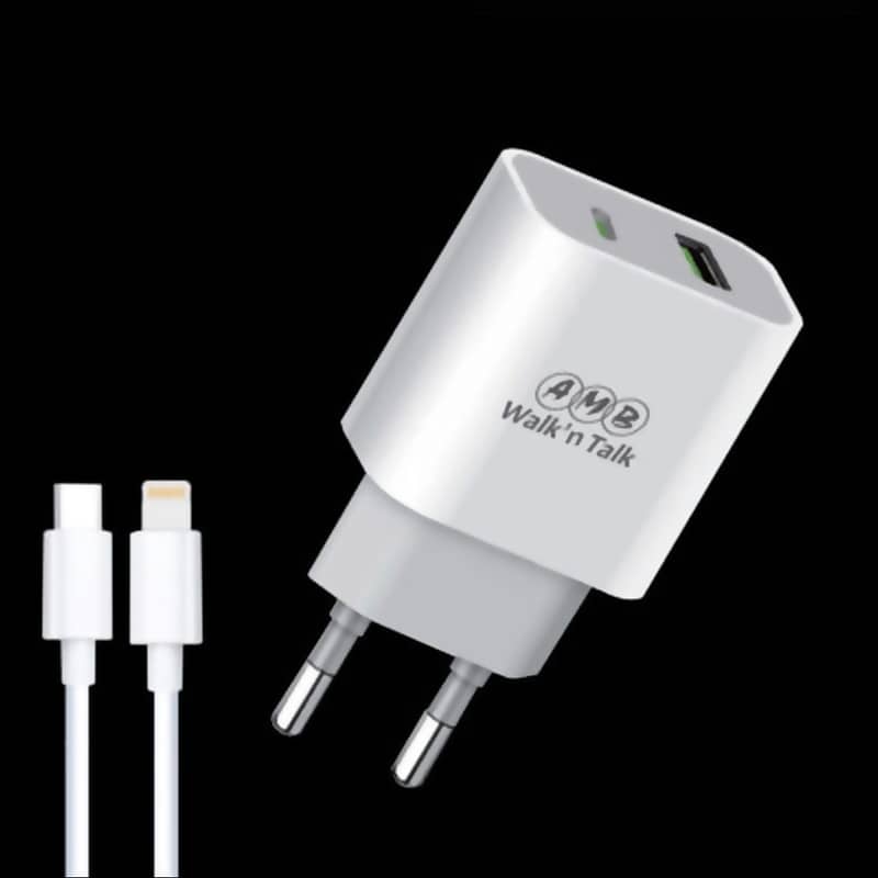 AMB 100% Original PD Charger - PD-007 White 25W Fast USB Power Adapter 1