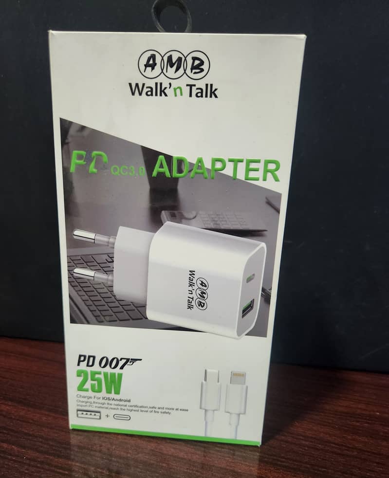 AMB 100% Original PD Charger - PD-007 White 25W Fast USB Power Adapter 2