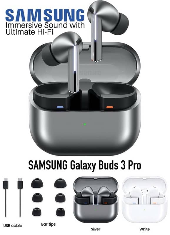 SAMSUNG Galaxy Buds 3 Pro AI True Wireless Bluetooth Earbuds 3