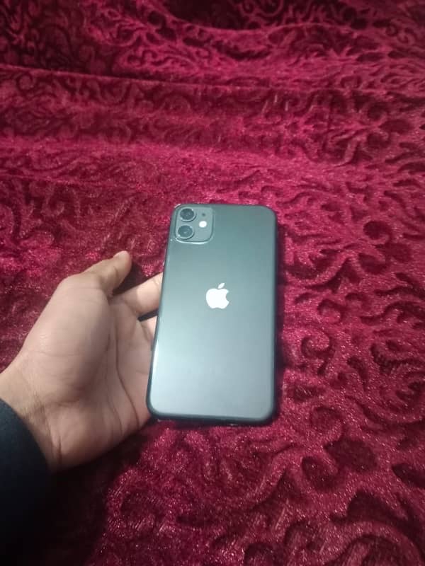 1 month used iPhone 11 black jv 64 full clear condition 89% battery 4