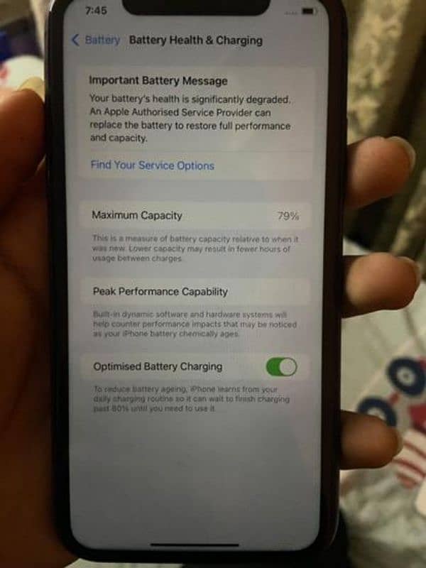 condition 9/10 ha phone ok ha 79 battery health ha 4