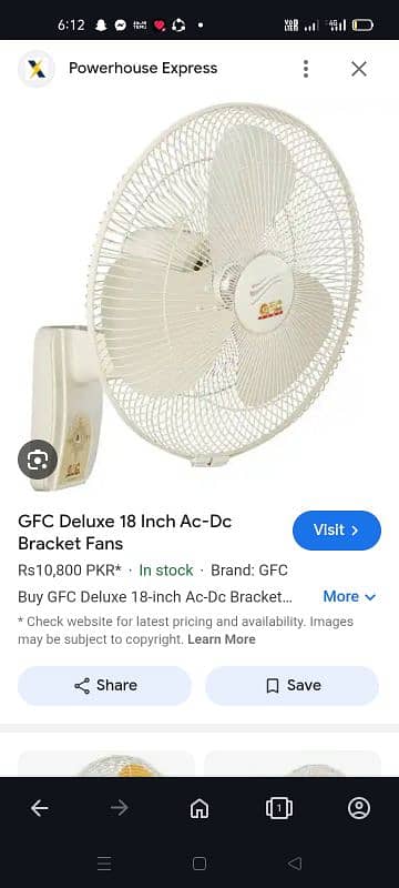 gfc bracket fan 18 inch new 1