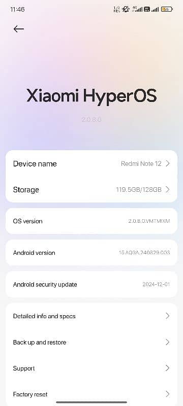 Redmi note 12 8/128 just phone panel chge A+ 2