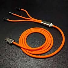 3 in 1 Orange Cable Fast Charging Cable Silicone 120W 6A Cable Fast Ch 18