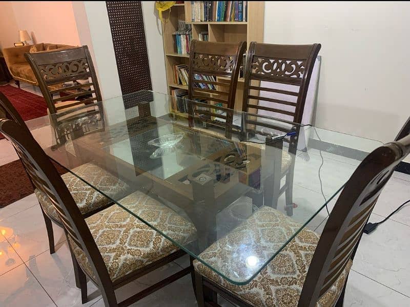 six seater sofa set new condition and dining table set 2