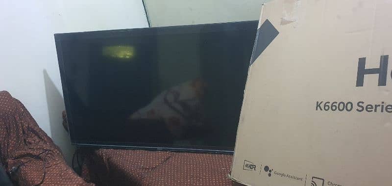 haier 50 inch android led with original voice remote box 6