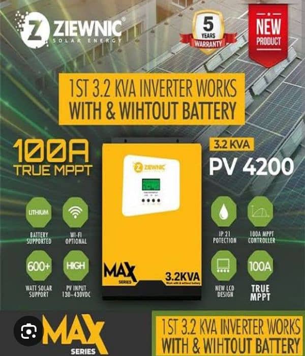 Ziewnic PV 4200 3.2kw hybrid inverter 0