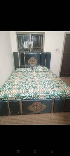 double bed with mattress