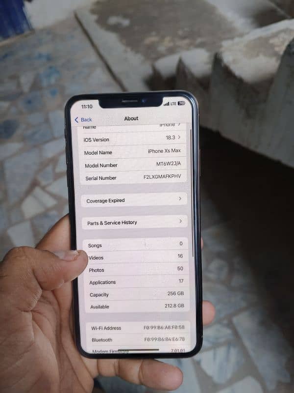 I Phone XS Max PTA Approved 256 GB 3