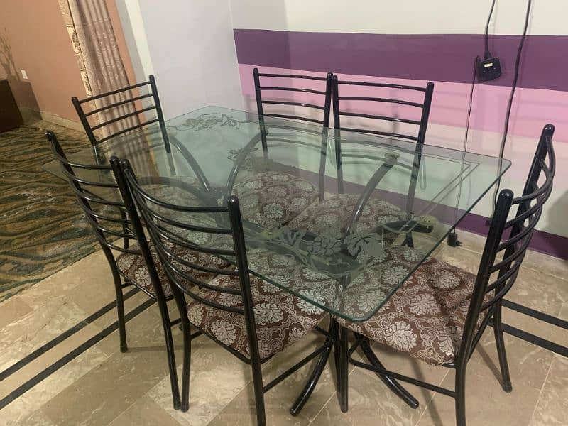 6 seater ironrod dinning table 0