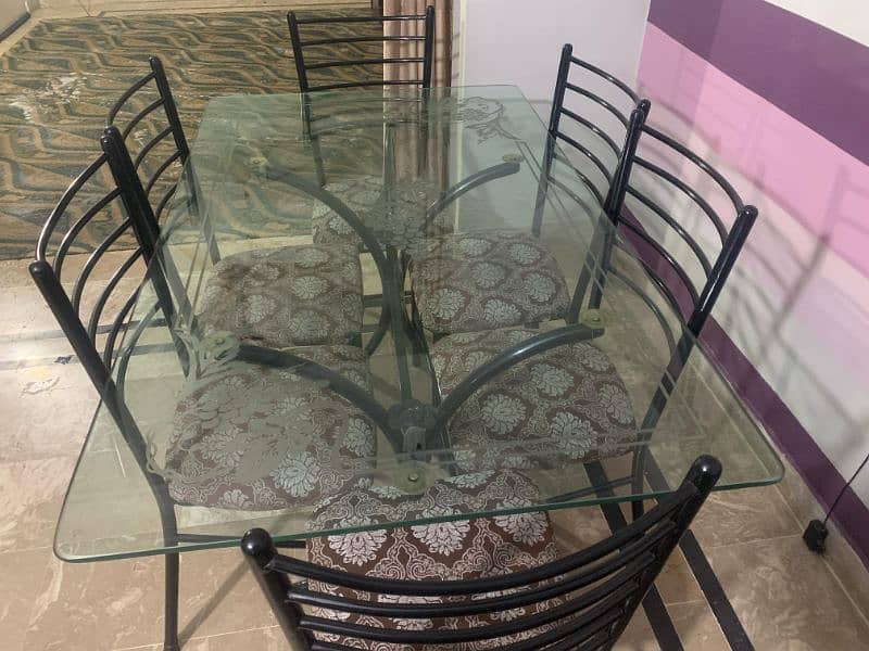 6 seater ironrod dinning table 1